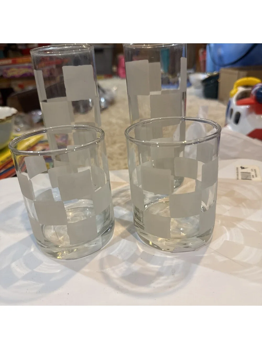 Atmosfera Toni'Eau transparent glass tumblers Set of 4. never used